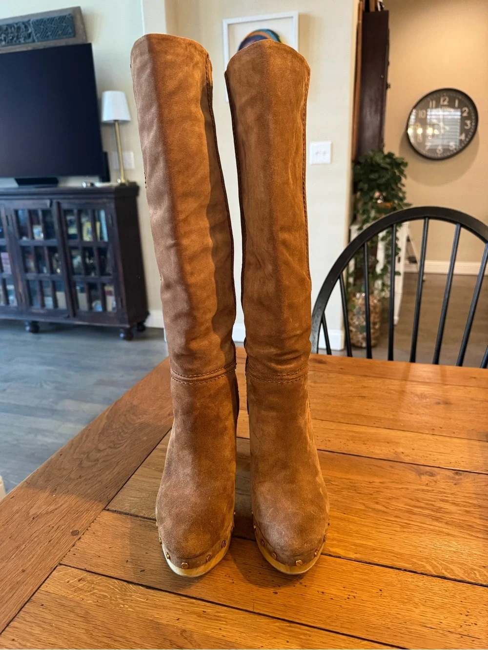 Veronica Beard Glendale clog knee boots - size 10